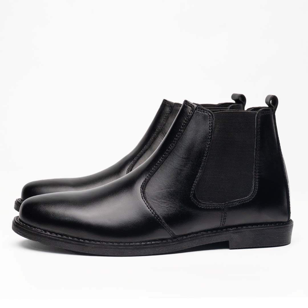 Black Leather Premium Chelsea Boots