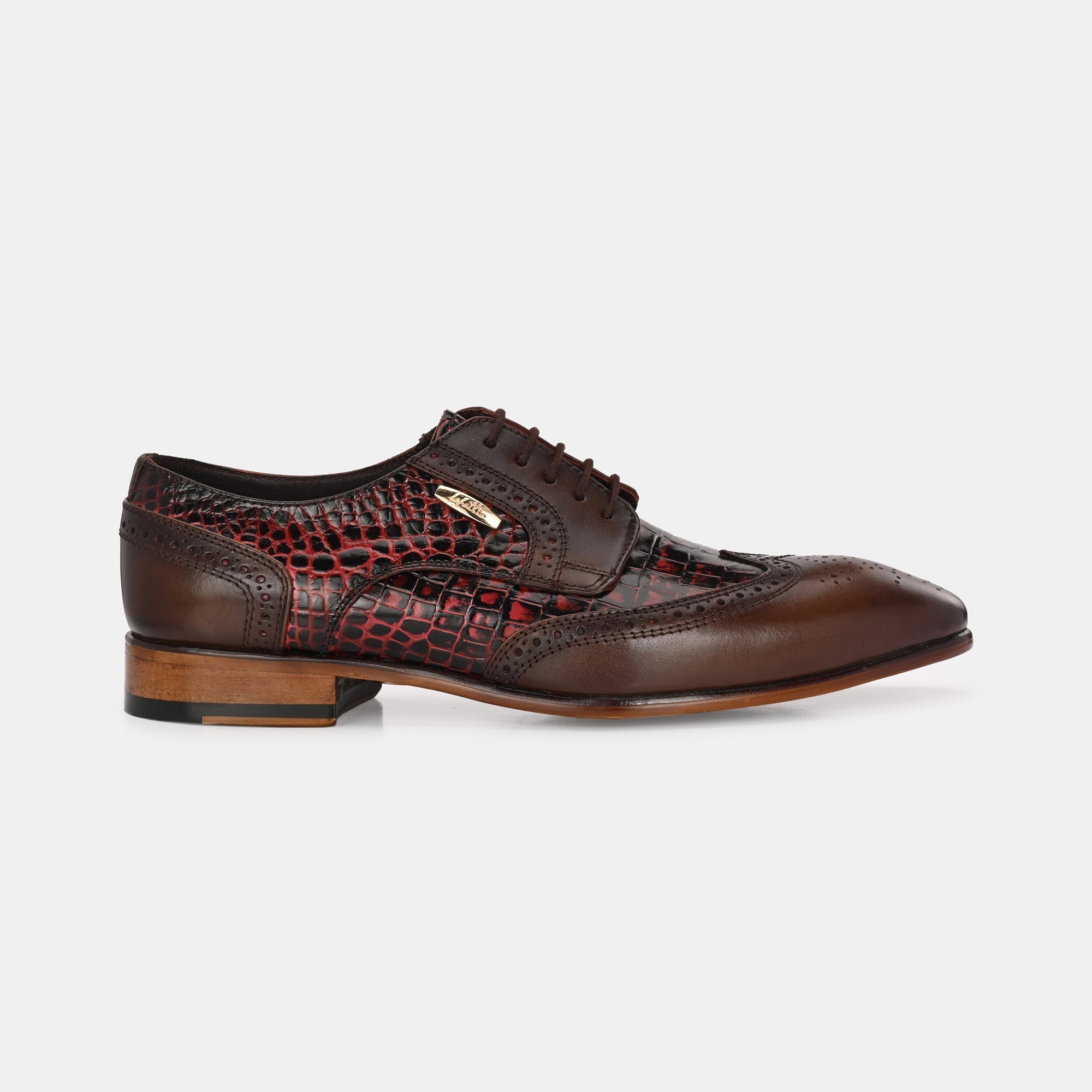 Colour-Blocked Lace-Up Brogues by Lafattio