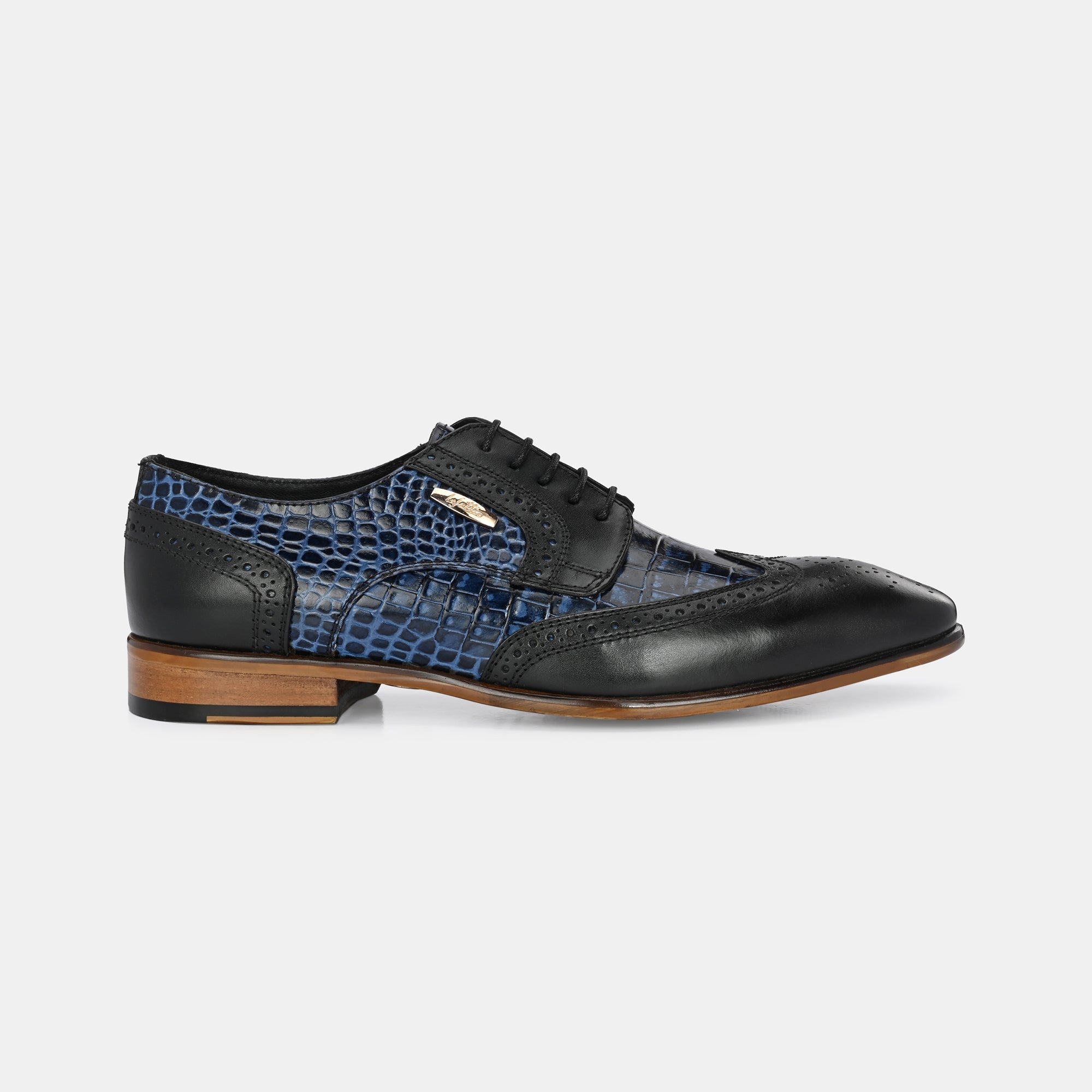 Colour-Blocked Lace-Up Brogues by Lafattio