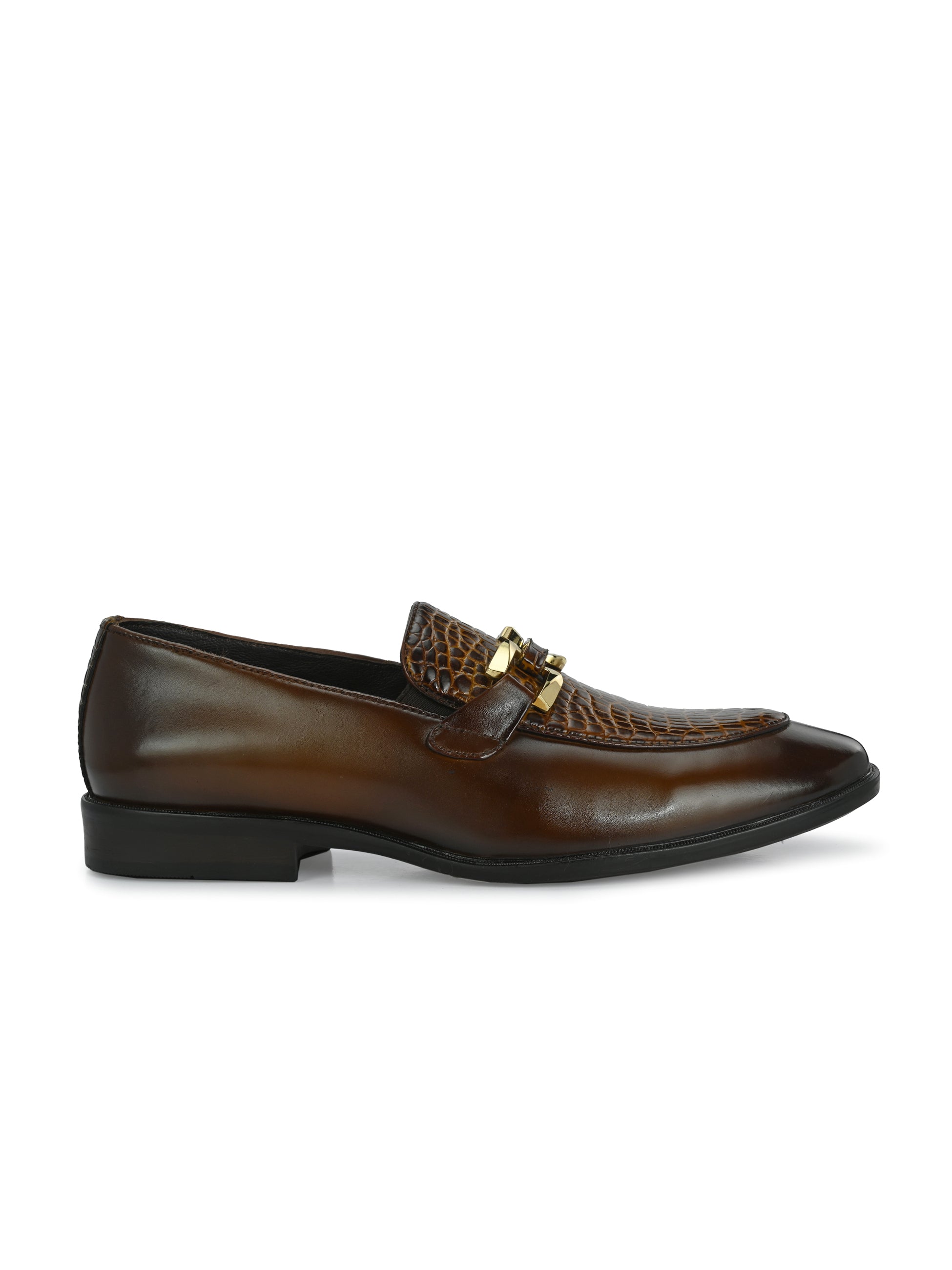 Salmot Platinum Buckled Loafers For Men