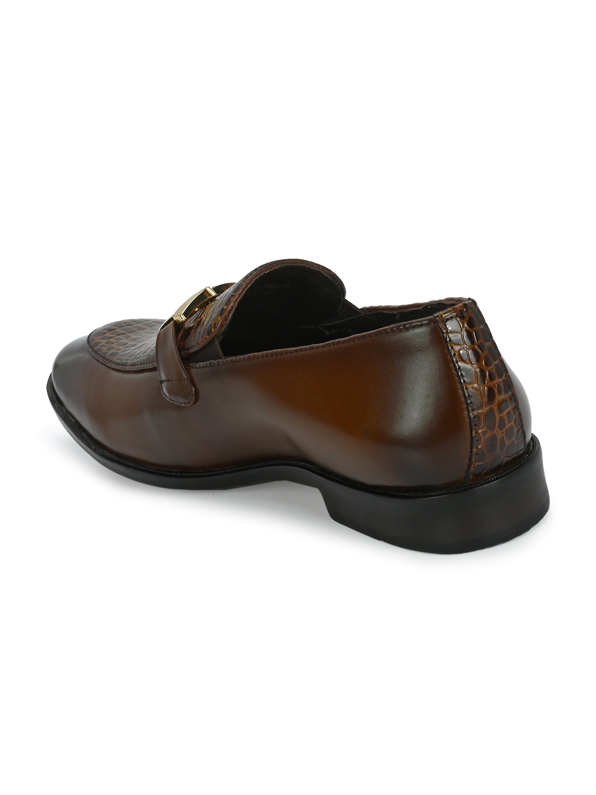 Salmot Platinum Buckled Loafers For Men