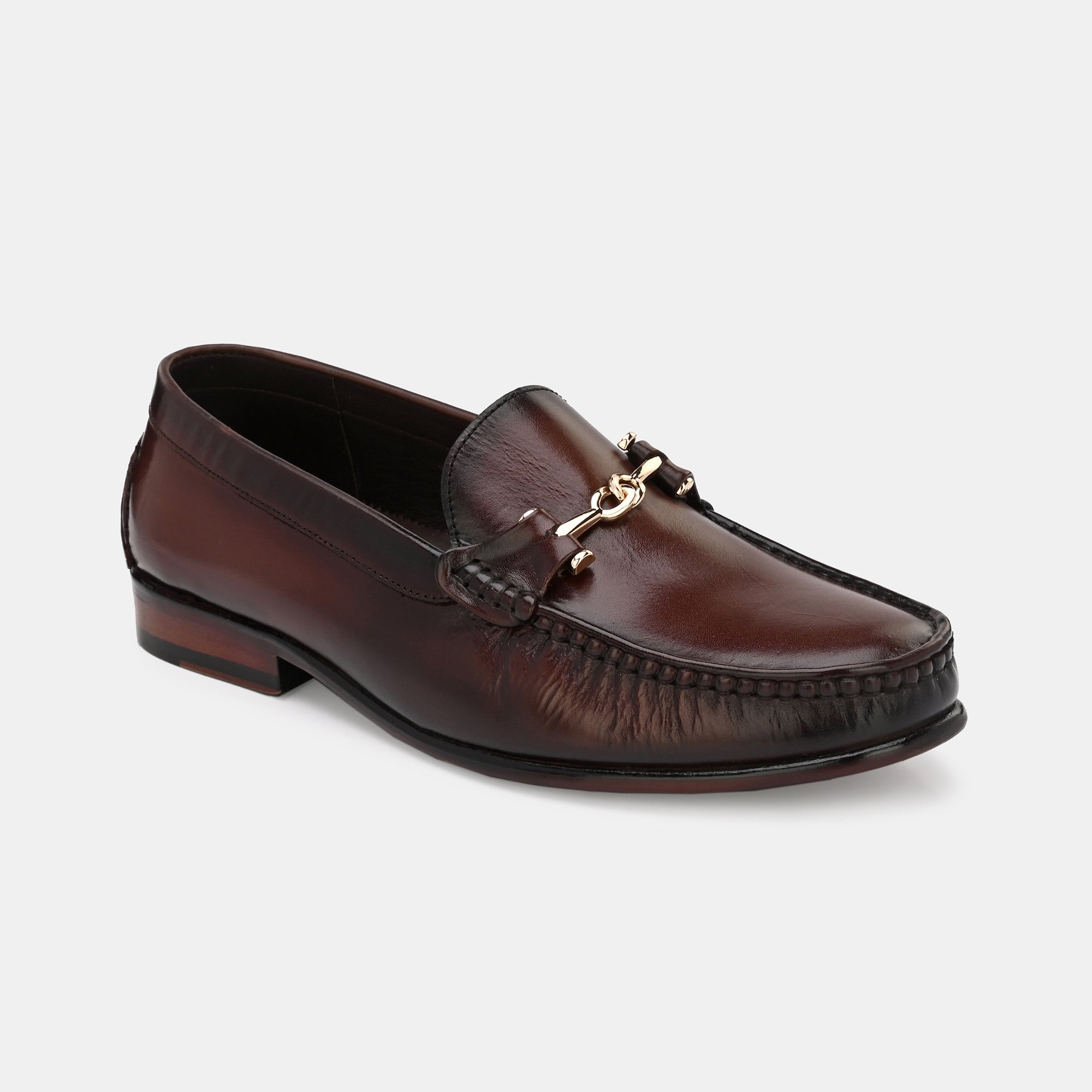 Brown Buckled Loafers