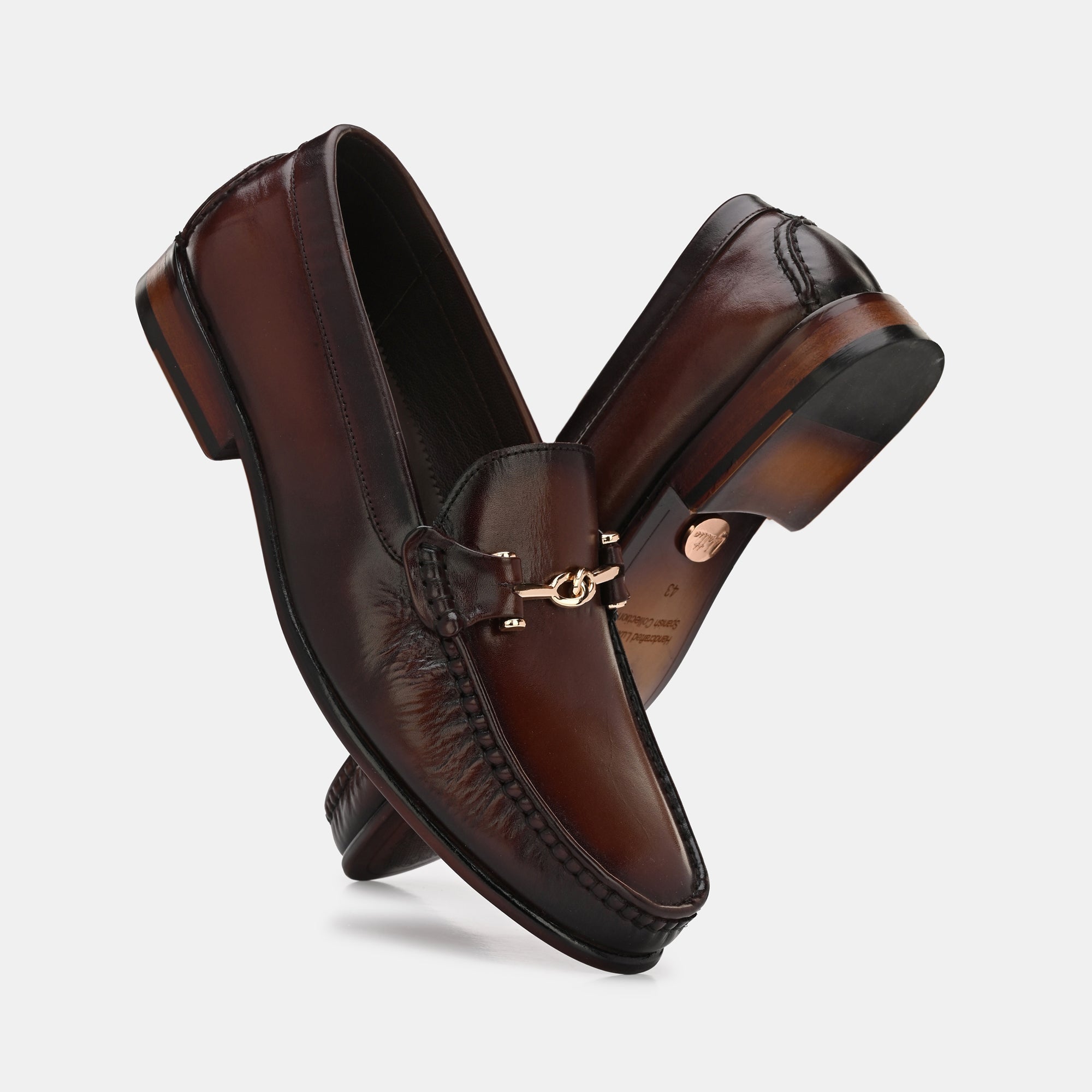 Brown Buckled Loafers