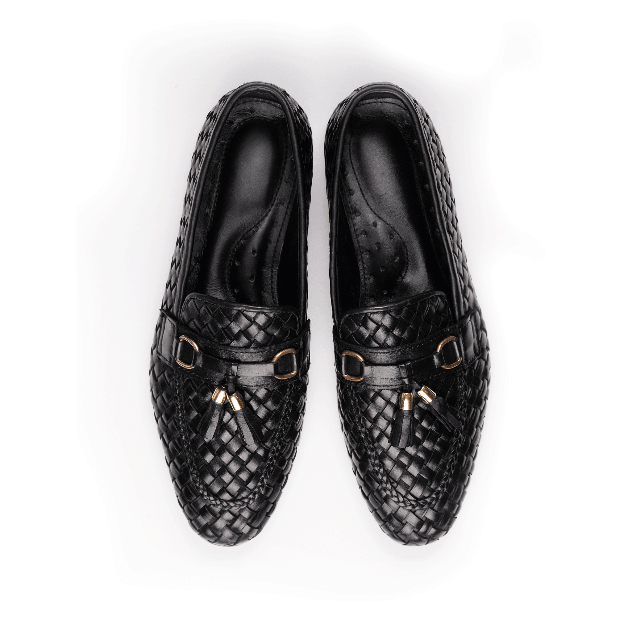 Softer Than Your Feet (STYF) Black Tassel Knitted Loafer With Buckle