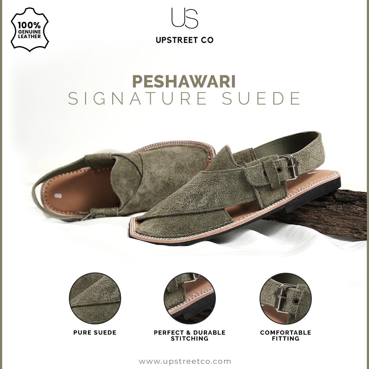 Signature Suede Peshawari Green