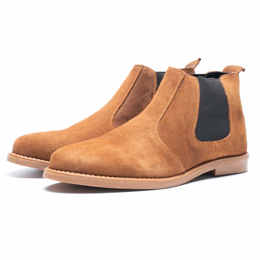 Camel Suede Premium Chelsea Boots - US0029