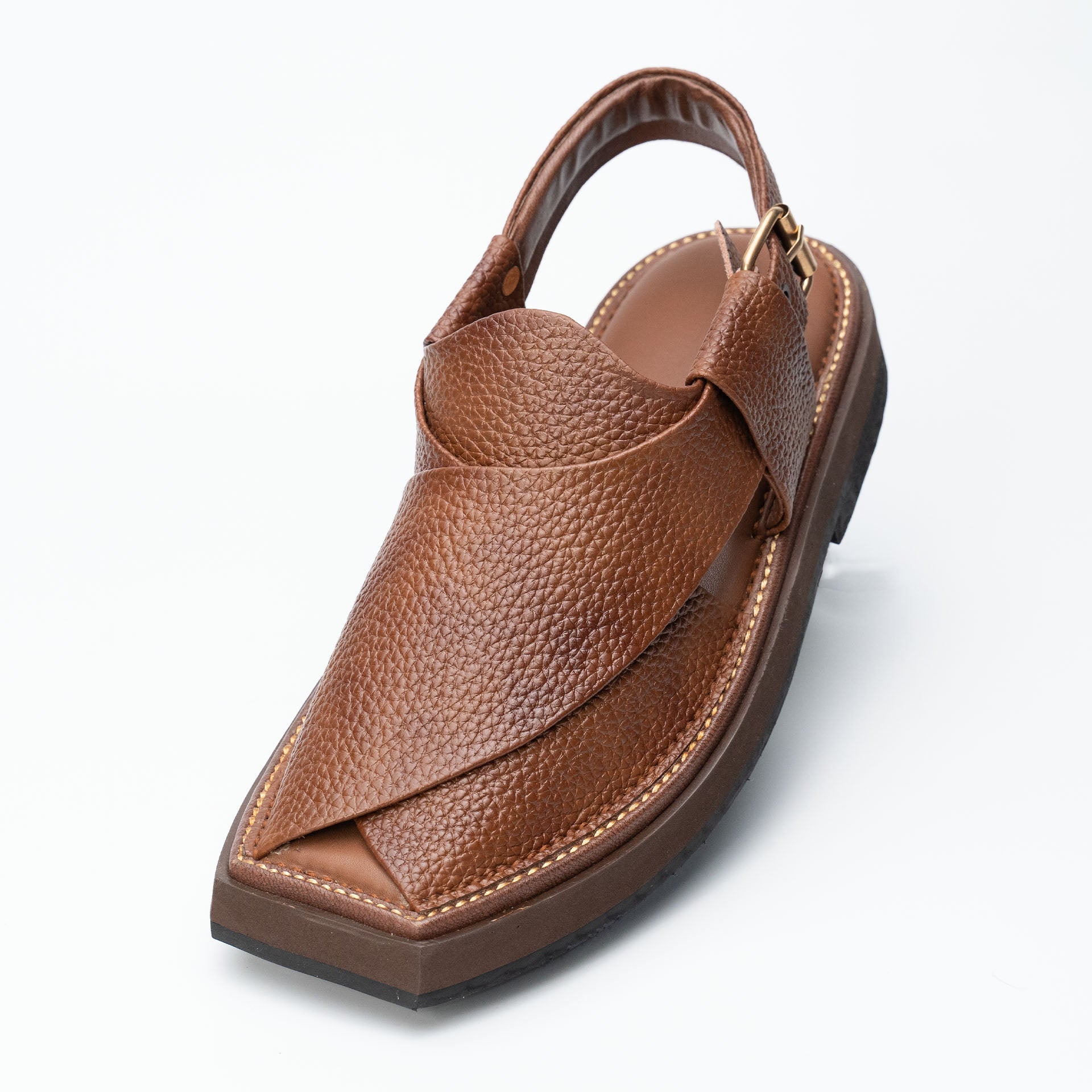 Brown Two tone Dotted Kaptan- Premiuim Kapatan Chappal