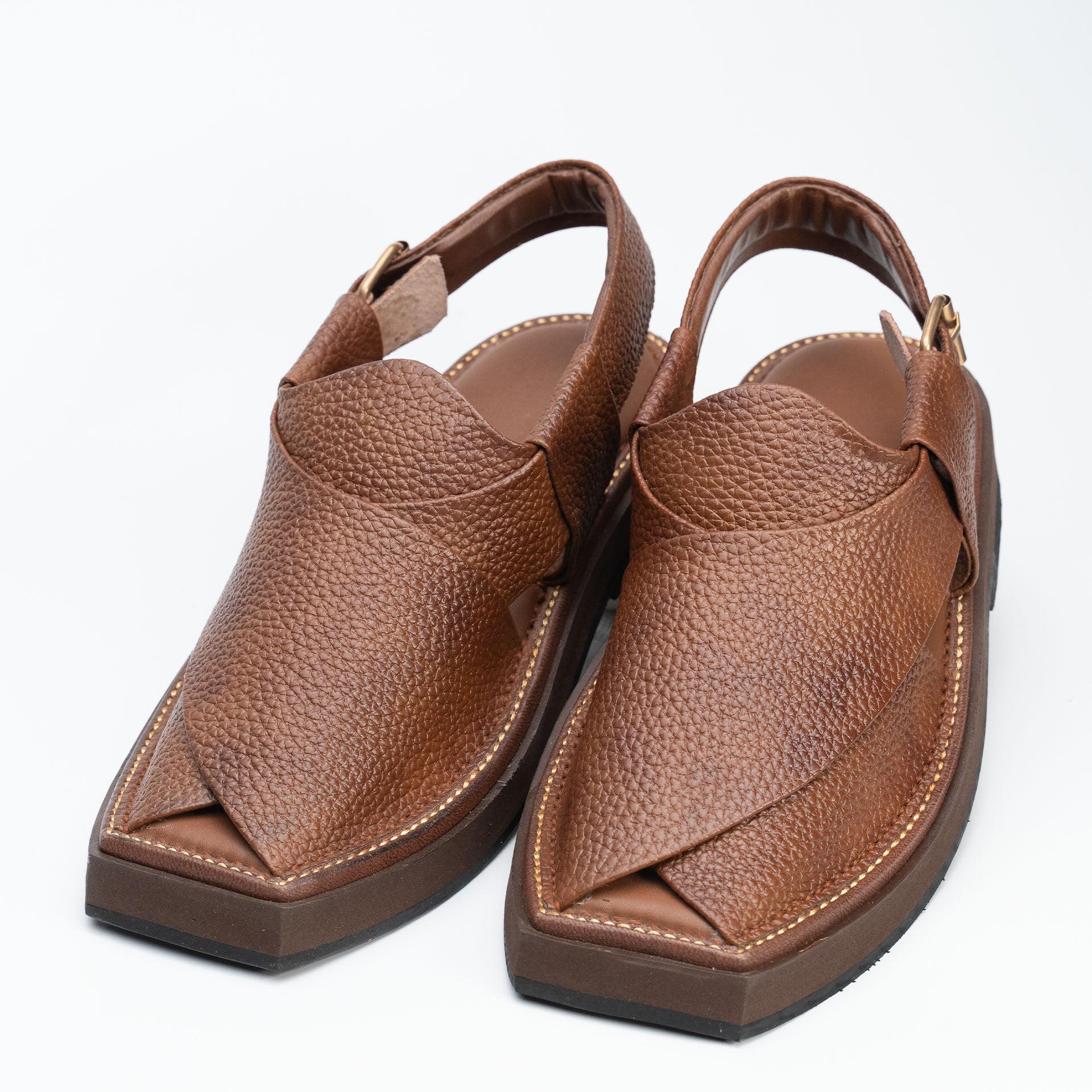 Brown Two tone Dotted Kaptan- Premiuim Kapatan Chappal