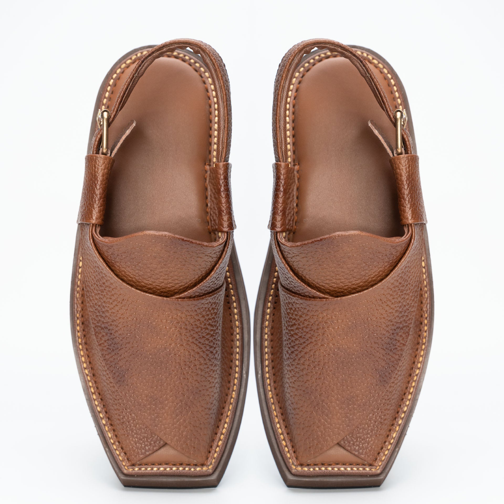 Brown Two tone Dotted Kaptan- Premiuim Kapatan Chappal